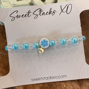 Snowflake Single Stack of Beaded Bracelets